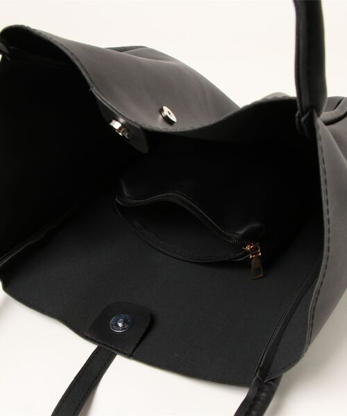 LUGG NAGG(ラグナグ)の「【adottona/アドット】軽量・ソフトトートバッグ(トートバッグ・レディース・ダークブラウン/ブラック・FREE)」の5枚目の写真