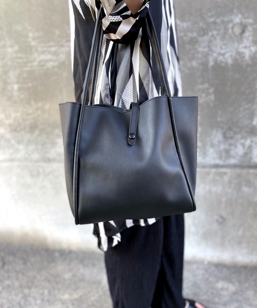 LUGG NAGG(ラグナグ)の「【adottona/アドット】軽量・ソフトトートバッグ(トートバッグ・レディース・ダークブラウン/ブラック・FREE)」の8枚目の写真
