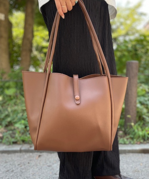 LUGG NAGG(ラグナグ)の「【adottona/アドット】軽量・ソフトトートバッグ(トートバッグ・レディース・ダークブラウン/ブラック・FREE)」の10枚目の写真