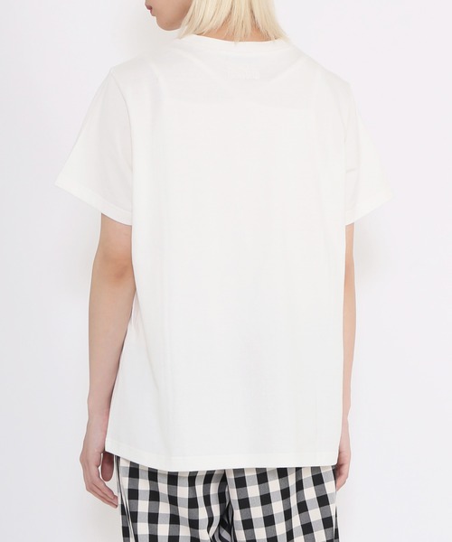 PUNYUS（プニュズ）の「バックロゴ刺繍Ｔシャツ（Tシャツ/カットソー・レディース・ブラック/ホワイト・3/4/2/1）」の5枚目の写真