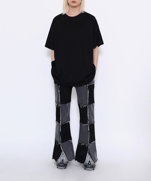 PUNYUS（プニュズ）の「バックロゴ刺繍Ｔシャツ（Tシャツ/カットソー・レディース・ブラック/ホワイト・3/4/2/1）」の7枚目の写真