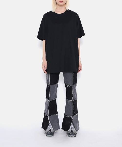 PUNYUS（プニュズ）の「バックロゴ刺繍Ｔシャツ（Tシャツ/カットソー・レディース・ブラック/ホワイト・3/4/2/1）」の6枚目の写真