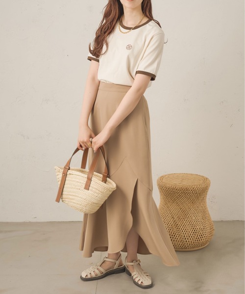 Ambre Neige（アンブルネージュ）の「アソートロゴ刺繍Ｔ／【WEB/EC限定商品】（Tシャツ/カットソー・レディース・アイボリー/オフホワイト・FREE）」の12枚目の写真