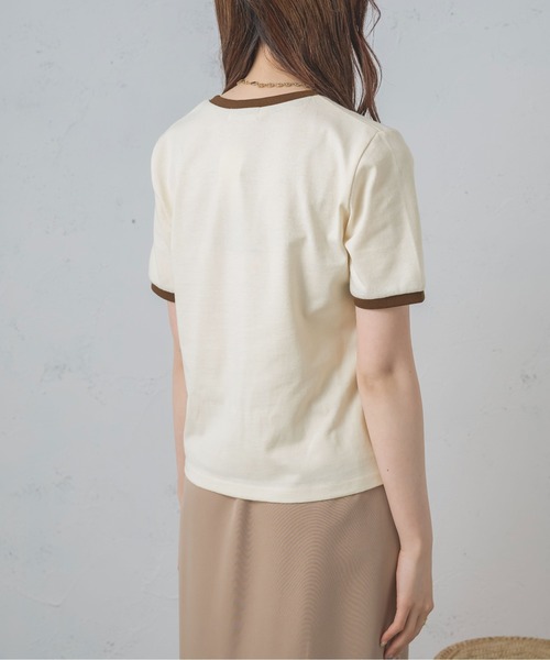 Ambre Neige（アンブルネージュ）の「アソートロゴ刺繍Ｔ／【WEB/EC限定商品】（Tシャツ/カットソー・レディース・アイボリー/オフホワイト・FREE）」の16枚目の写真