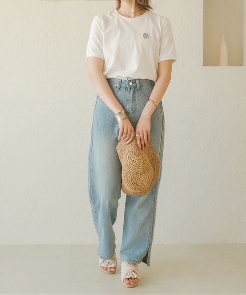 Ambre Neige（アンブルネージュ）の「アソートロゴ刺繍Ｔ／【WEB/EC限定商品】（Tシャツ/カットソー・レディース・アイボリー/オフホワイト・FREE）」の19枚目の写真