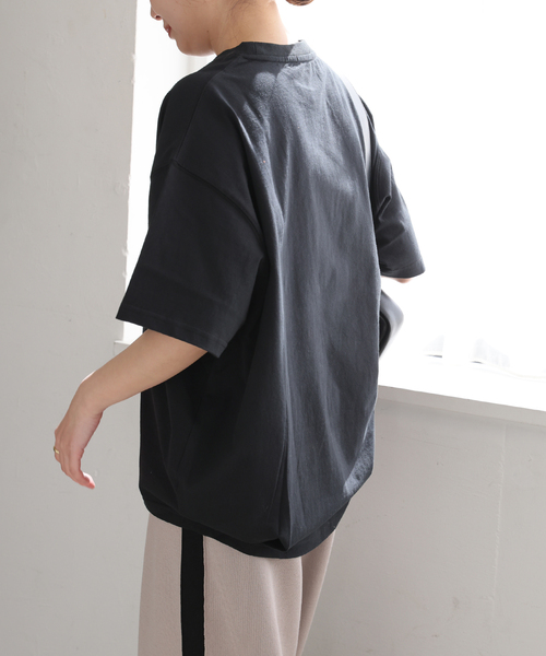 JOURNAL STANDARD(ジャーナルスタンダード)の「《追加》タックスウェットTシャツ(Tシャツ/カットソー・レディース・ホワイト/ブラック/ピンク/ダークブルー・FREE)」の11枚目の写真