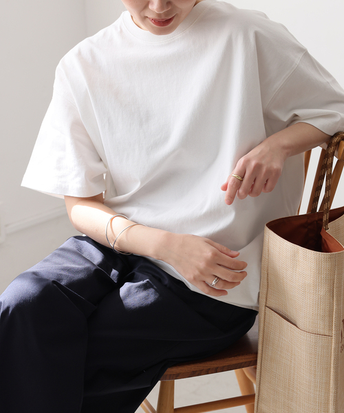 JOURNAL STANDARD(ジャーナルスタンダード)の「《追加》タックスウェットTシャツ(Tシャツ/カットソー・レディース・ホワイト/ブラック/ピンク/ダークブルー・FREE)」の18枚目の写真