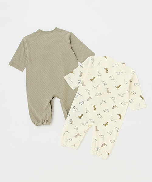 petit main（プティマイン）の「【オーガニック】2WAYオール2P（ロンパース・キッズ・ライトグリーン/ライトピンク/ピンク/ラベンダー・50-70cm）」の9枚目の写真