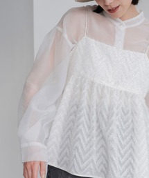 LOWRYS FARM | シアーシャツデザインロングスリーブ　908911(シャツ/ブラウス)