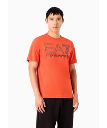 【エンポリオ アルマーニ EA7】Logo Series 半袖Tシャツ コットン製 オーバーサイズロゴ