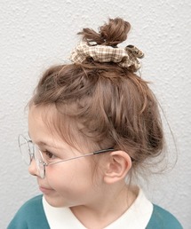 くまタグチェックシュシュ