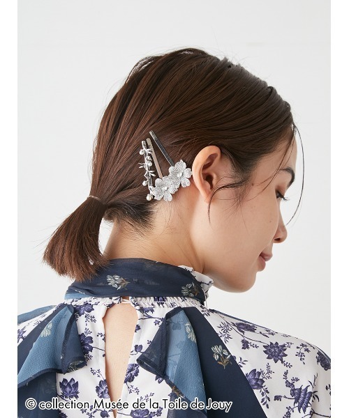 SNIDEL（スナイデル）の「【Musee de la Toile de Jouy】コラボビジューヘアピン（ヘアピン・レディース・グリーン/ピンク/クリア・FREE）」の3枚目の写真