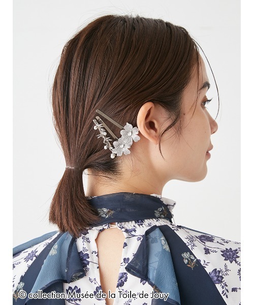 SNIDEL（スナイデル）の「【Musee de la Toile de Jouy】コラボビジューヘアピン（ヘアピン・レディース・グリーン/ピンク/クリア・FREE）」の4枚目の写真