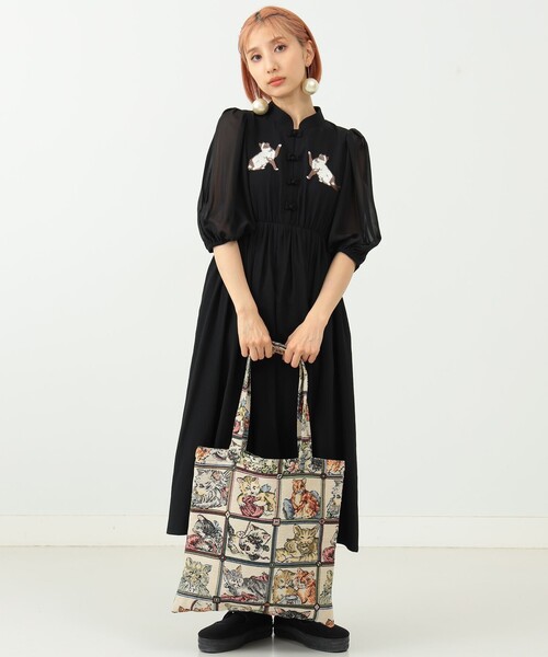 mmts 猫ジャガードスカート(Sサイズ) mmts（マミタス）の「〈UNISEX〉mmts / 猫ジャカード パンツ