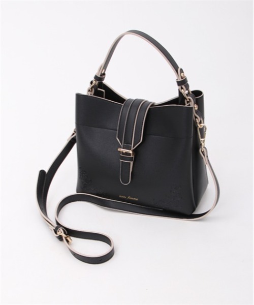 axes femme(アクシーズファム)の「ベルトデザイン型押しバッグ(ハンドバッグ・レディース・ブラック/ブルーグリーン/グレイッシュベージュ・FREE)」の22枚目の写真