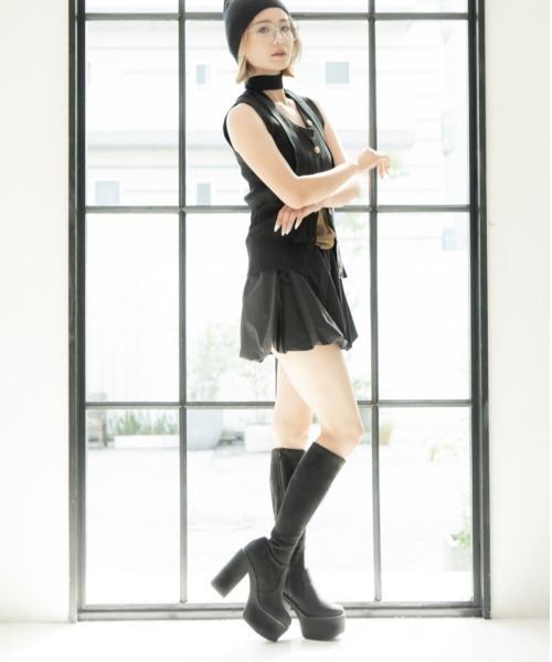 R&E】厚底ロングブーツ（ブーツ）｜R&E（アールアンドイー）の