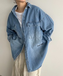 210nouve（トゥージュヌーブ）の「デニム オーバーサイズ シャツ ジャケット（シャツ/ブラウス）」
