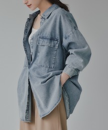 210nouve（トゥージュヌーブ）の「オーバーサイズ デニム シャツ（シャツ/ブラウス）」