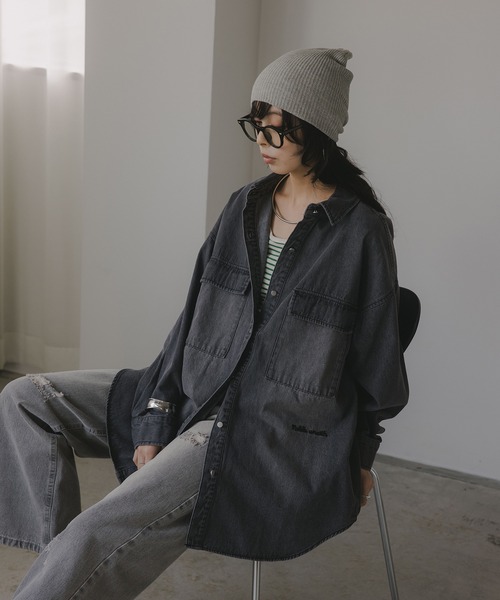 セール】デニム オーバーサイズ シャツ（シャツ/ブラウス）｜210nouve