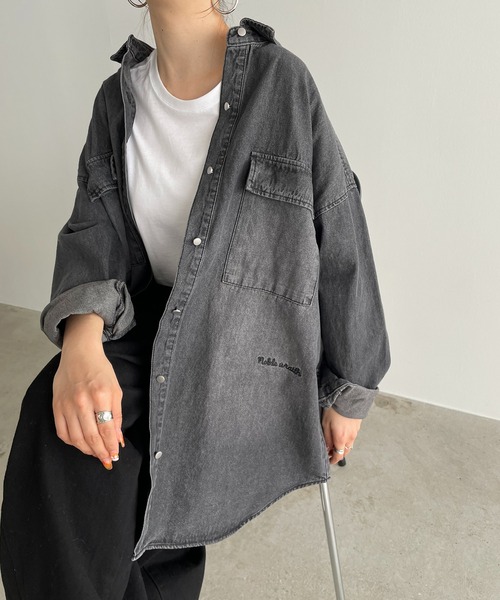 セール】デニム オーバーサイズ シャツ（シャツ/ブラウス）｜210nouve
