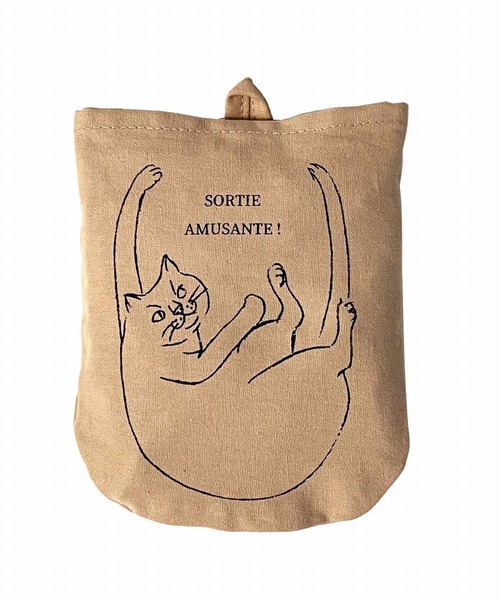 ROOTOTE(ルートート)の「ルートート/コットン ねこ柄 折りたたみ エコバッグ ミニ NA.ルーショッパーミニ.マルシェーC(エコバッグ/サブバッグ・レディース・ベージュ系その他/アイボリー/ブルー系その他・FREE)」の13枚目の写真