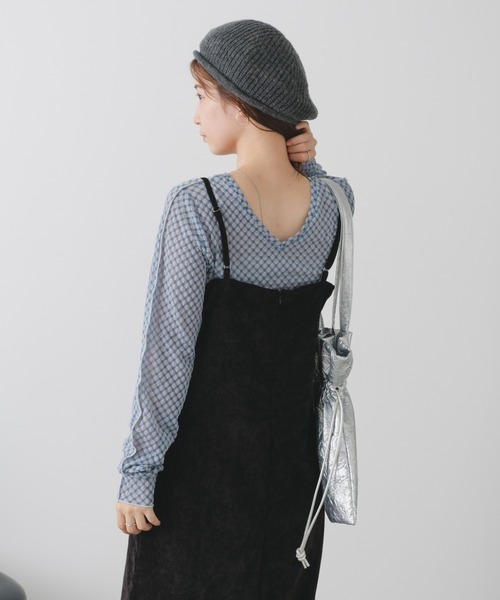 Kastane（カスタネ）の「【2023AWアイテム】トリコットレースプルオーバー（Tシャツ/カットソー・レディース・ブラウン/グレー/アイボリー・FREE）」の18枚目の写真