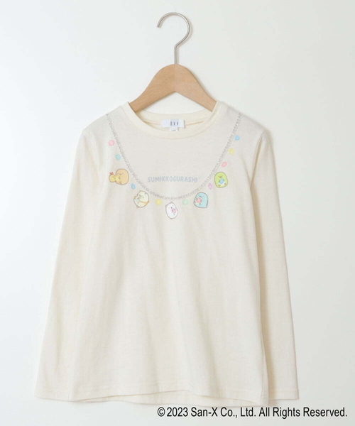 a.v.v（アーヴェヴェ）の「[100-140]【すみっコぐらし】ネックレス風長袖Ｔシャツ（Tシャツ/カットソー・キッズ・アイボリー・100/110/130/120/140）」の12枚目の写真