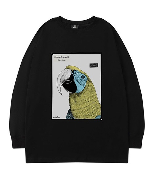 Ressaca（レサーカ）の「オーバーサイズ グラフィックプリント長袖Tシャツカットソー（Tシャツ/カットソー・メンズ・チャコールグレー/ブラック/グレー/ホワイト・M/L/XL）」の2枚目の写真
