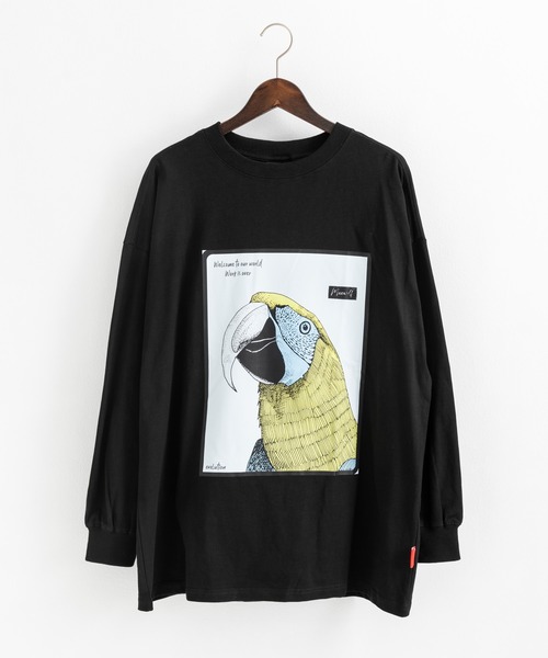 Ressaca（レサーカ）の「オーバーサイズ グラフィックプリント長袖Tシャツカットソー（Tシャツ/カットソー・メンズ・チャコールグレー/ブラック/グレー/ホワイト・M/L/XL）」の11枚目の写真
