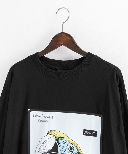 Ressaca（レサーカ）の「オーバーサイズ グラフィックプリント長袖Tシャツカットソー（Tシャツ/カットソー・メンズ・チャコールグレー/ブラック/グレー/ホワイト・M/L/XL）」の13枚目の写真