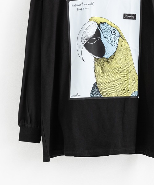 Ressaca（レサーカ）の「オーバーサイズ グラフィックプリント長袖Tシャツカットソー（Tシャツ/カットソー・メンズ・チャコールグレー/ブラック/グレー/ホワイト・M/L/XL）」の15枚目の写真