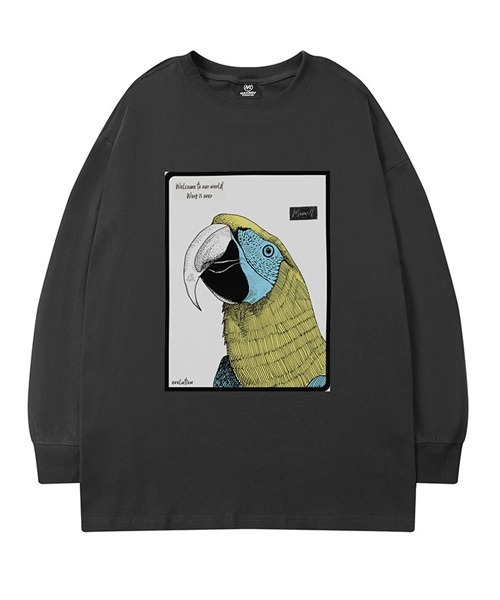 Ressaca（レサーカ）の「オーバーサイズ グラフィックプリント長袖Tシャツカットソー（Tシャツ/カットソー・メンズ・チャコールグレー/ブラック/グレー/ホワイト・M/L/XL）」の10枚目の写真