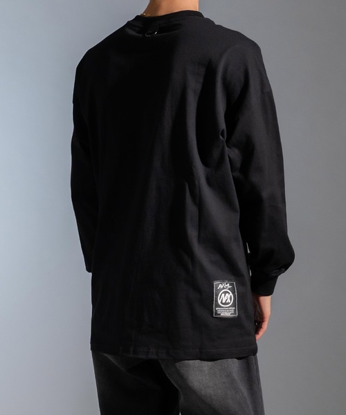 Ressaca（レサーカ）の「オーバーサイズ グラフィックプリント長袖Tシャツカットソー（Tシャツ/カットソー・メンズ・チャコールグレー/ブラック/グレー/ホワイト・M/L/XL）」の7枚目の写真