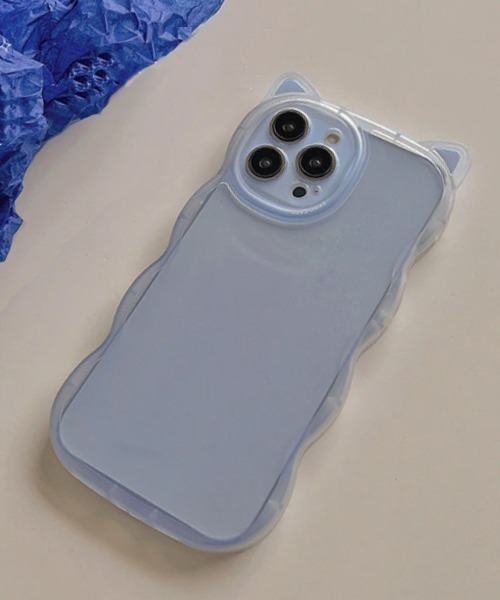 Mayree(メイリー)の「【urge select】ネコ耳 ウェーブデザイン iPhoneケース【iPhoneシリーズ/各種機種対応】(スマホケース/カバー・レディース・イエロー/ピンク/グリーン/クリア/パープル/グレー/ブルー・F/V/O/C/U/H/N/B/A/P/T/J/I/Q/W/D)」の4枚目の写真
