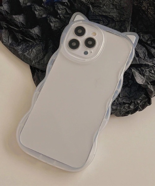 Mayree(メイリー)の「【urge select】ネコ耳 ウェーブデザイン iPhoneケース【iPhoneシリーズ/各種機種対応】(スマホケース/カバー・レディース・イエロー/ピンク/グリーン/クリア/パープル/グレー/ブルー・F/V/O/C/U/H/N/B/A/P/T/J/I/Q/W/D)」の7枚目の写真