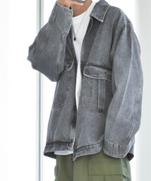 Ritzy（リッツィー）の「12oz デニム 両胸ポケットブルゾン（ブルゾン）」