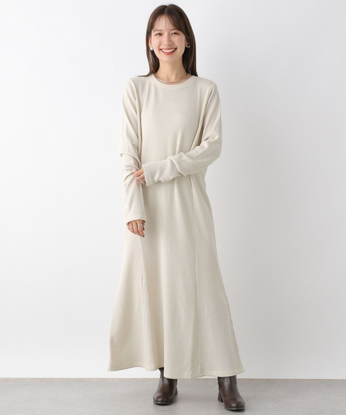 LEPSIM(レプシィム)の「ワッフルマーメイドワンピース 961517(ワンピース・レディース・グレー/ブラック/アイボリー・FREE)」の5枚目の写真