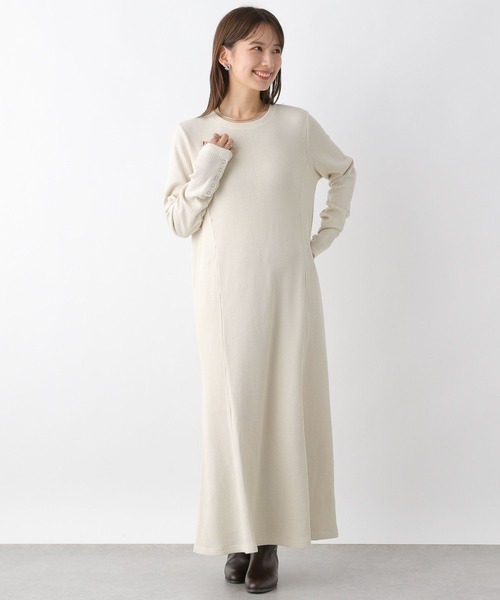 LEPSIM(レプシィム)の「ワッフルマーメイドワンピース 961517(ワンピース・レディース・グレー/ブラック/アイボリー・FREE)」の6枚目の写真