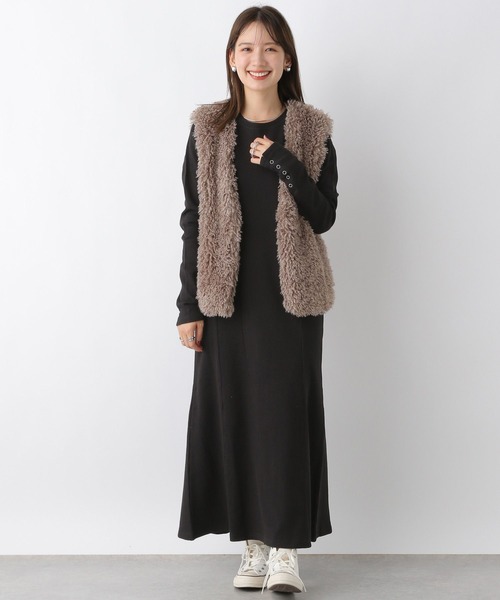 LEPSIM(レプシィム)の「ワッフルマーメイドワンピース 961517(ワンピース・レディース・グレー/ブラック/アイボリー・FREE)」の7枚目の写真