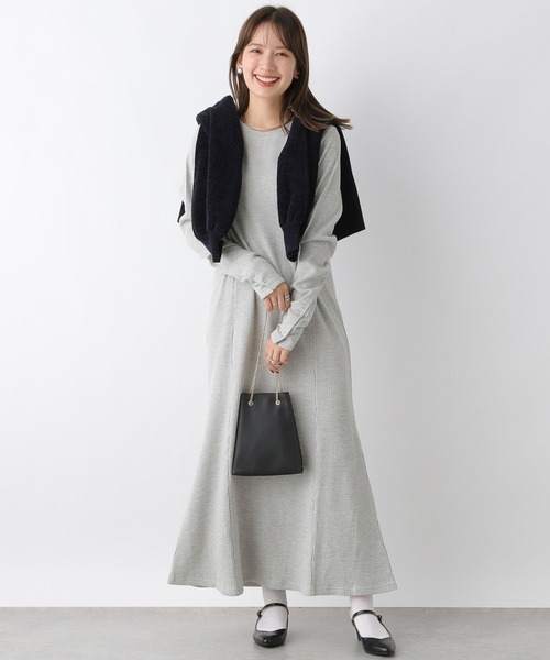 LEPSIM(レプシィム)の「ワッフルマーメイドワンピース 961517(ワンピース・レディース・グレー/ブラック/アイボリー・FREE)」の12枚目の写真