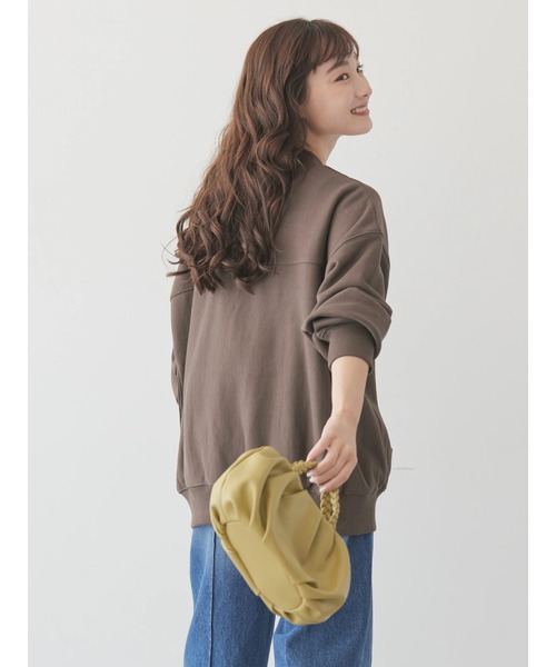 AMERICAN HOLIC（アメリカンホリック）の「ハーフZIP裏毛プルオーバー（Tシャツ/カットソー・レディース・ブラウン/ネイビー/ピンク系その他2/アイボリー・L/M）」の6枚目の写真