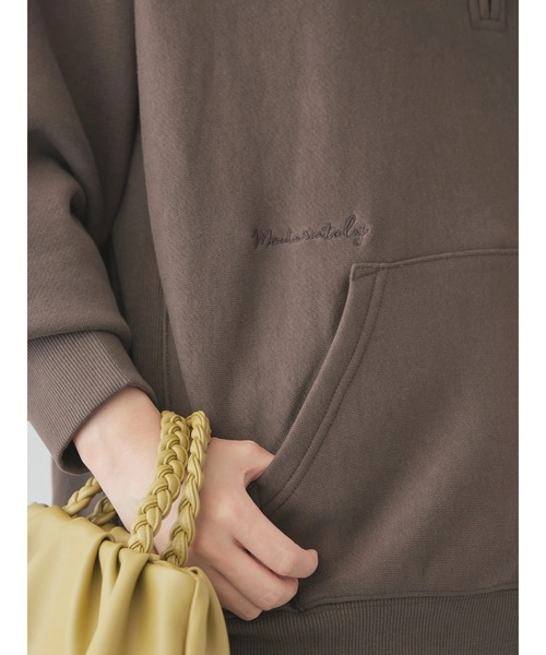 AMERICAN HOLIC（アメリカンホリック）の「ハーフZIP裏毛プルオーバー（Tシャツ/カットソー・レディース・ブラウン/ネイビー/ピンク系その他2/アイボリー・L/M）」の7枚目の写真