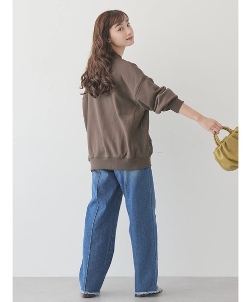 AMERICAN HOLIC（アメリカンホリック）の「ハーフZIP裏毛プルオーバー（Tシャツ/カットソー・レディース・ブラウン/ネイビー/ピンク系その他2/アイボリー・L/M）」の10枚目の写真