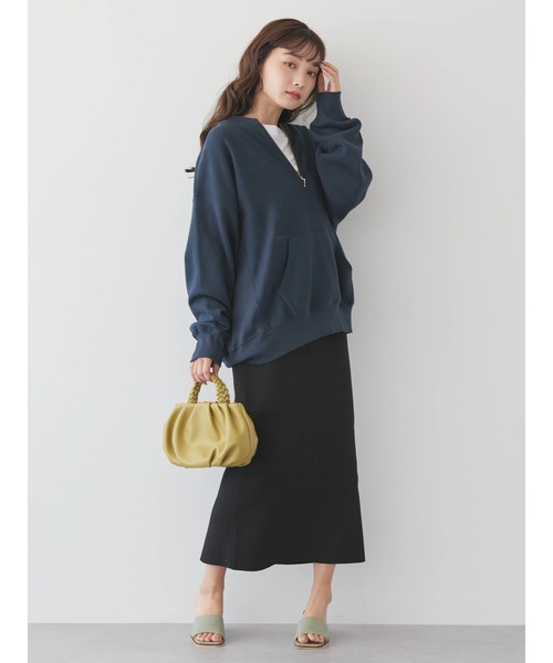 AMERICAN HOLIC（アメリカンホリック）の「ハーフZIP裏毛プルオーバー（Tシャツ/カットソー・レディース・ブラウン/ネイビー/ピンク系その他2/アイボリー・L/M）」の15枚目の写真