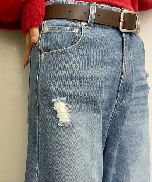 one way(ワンウェイ)の「【 サイズ展開 】カーブデニム(デニムパンツ・レディース・ブルー/ダークブルー・SMALL/MEDIUM)」の13枚目の写真