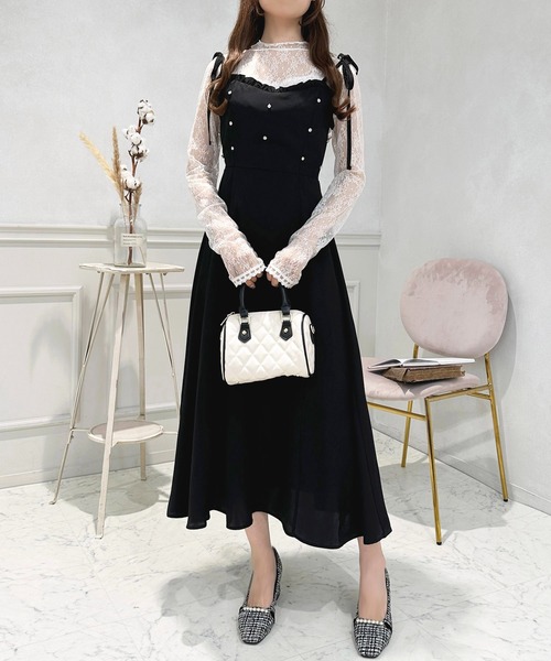 美品　セルフポートレイト　ティアード　スパンコール　ビジュー　フレア　ワンピース セール】ビジューフレアキャミワンピース【ZOZOTOWN限定アイテム