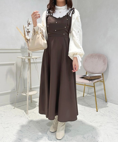 セール】ビジューフレアキャミワンピース【ZOZOTOWN限定アイテム