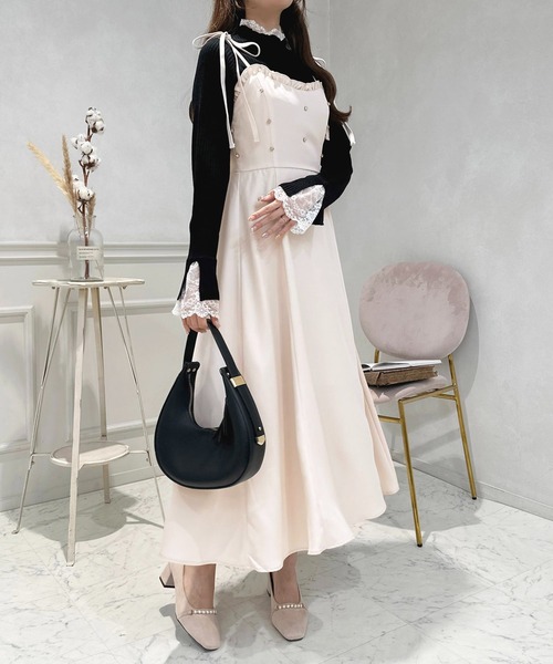 セール】ビジューフレアキャミワンピース【ZOZOTOWN限定アイテム