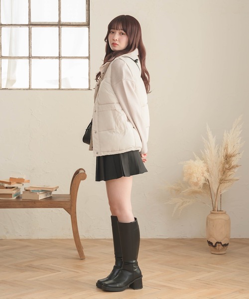 Cham.（チャム）の「ダウンライクベスト（ベスト・レディース・ブラック/ベージュ・F）」の6枚目の写真