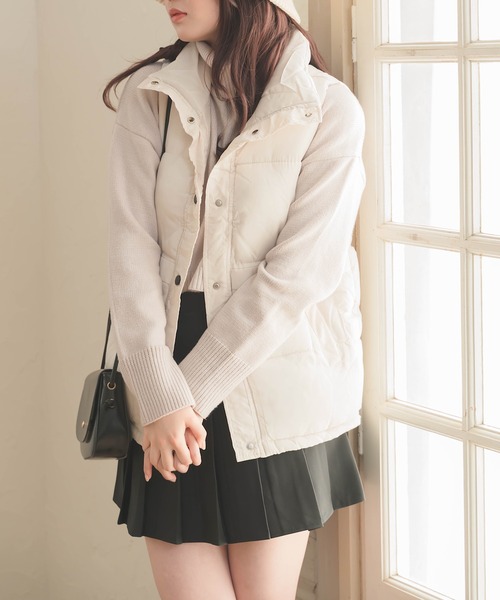 Cham.（チャム）の「ダウンライクベスト（ベスト・レディース・ブラック/ベージュ・F）」の10枚目の写真